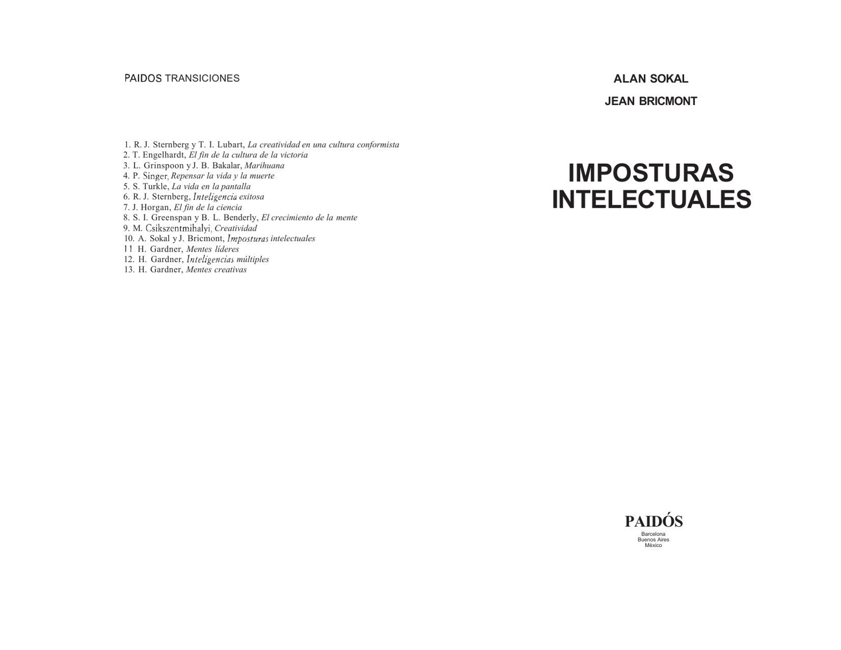 Imposturas Intelectuales